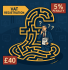 Sole trader standing lost inside a pound-symbol-shaped maze surrounded by VAT paperwork and penalty warnings, symbolizing the complexity and risks of VAT registration.
