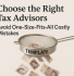 Featured blog image with headline “Choose the Right Tax Advisors – Avoid One-Size-Fits-All Costly Mistakes,” showing British pound notes falling through a metal sieve labeled “TEMPLATE,” symbolizing financial losses from generic tax advice.