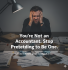 Stressed business owner overwhelmed by accounting payroll business and tax paperwork at late night desk illustrating need for professional helpRetry