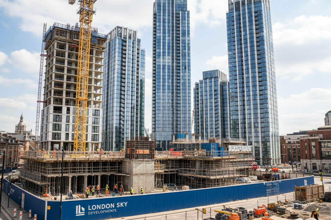 West London construction site showing CIS tax deductions and claims for construction businesses needing specialist accountant