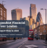 Independent financial advisor London featured image showing City financial district skyline with Gherkin and modern towers viewed from traditional London street