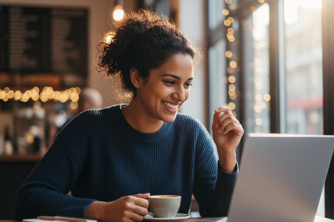 Relaxed self-employed professional reviewing finances with accountant support in London