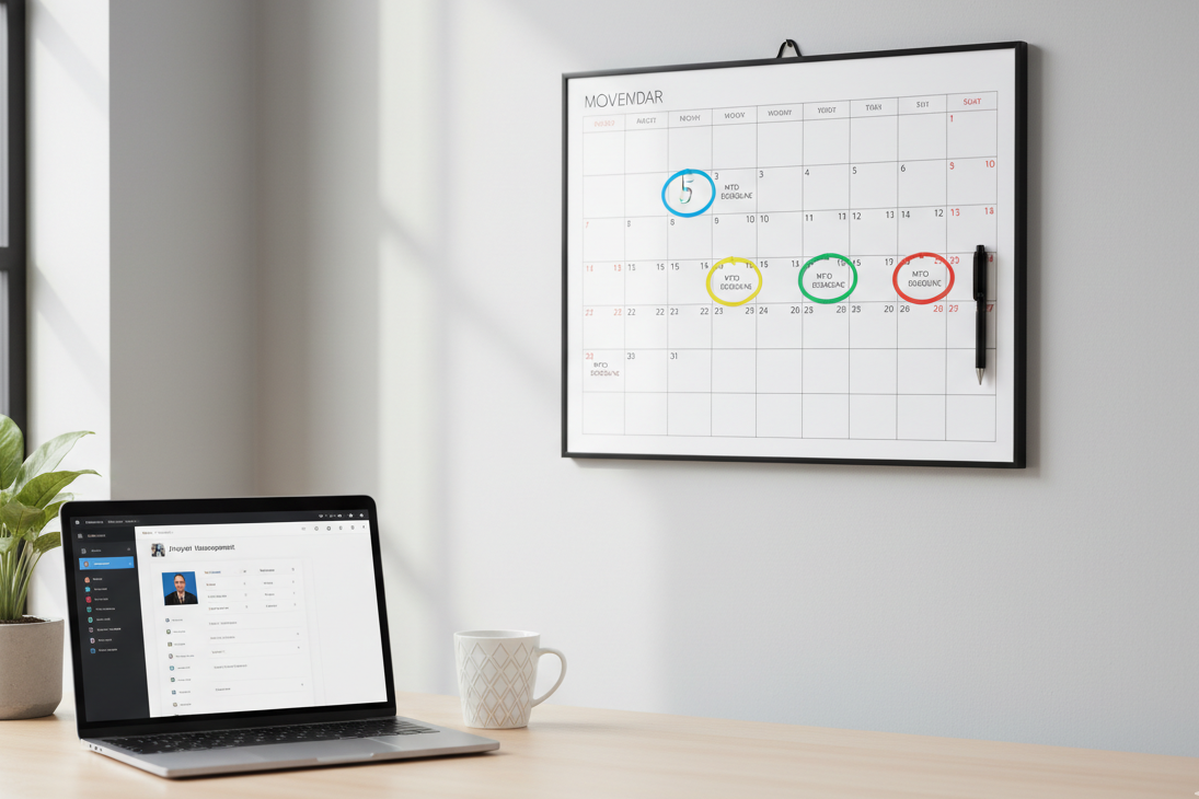 UK tax calendar showing MTD quarterly submission deadlines for small businesses in 2026