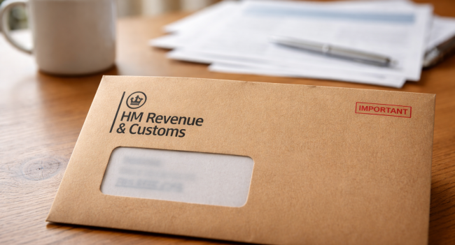 HMRC tax investigation letter on desk — 5 stages of a tax investigation guide