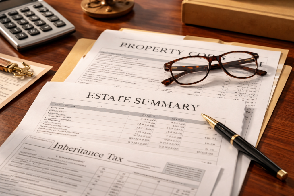 Inheritance tax planning documents reviewed by a tax advisor in Wimbledon for estate planning