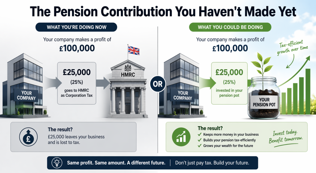 Employer pension contributions reduce corporation tax legally — UK director tax planning 2026