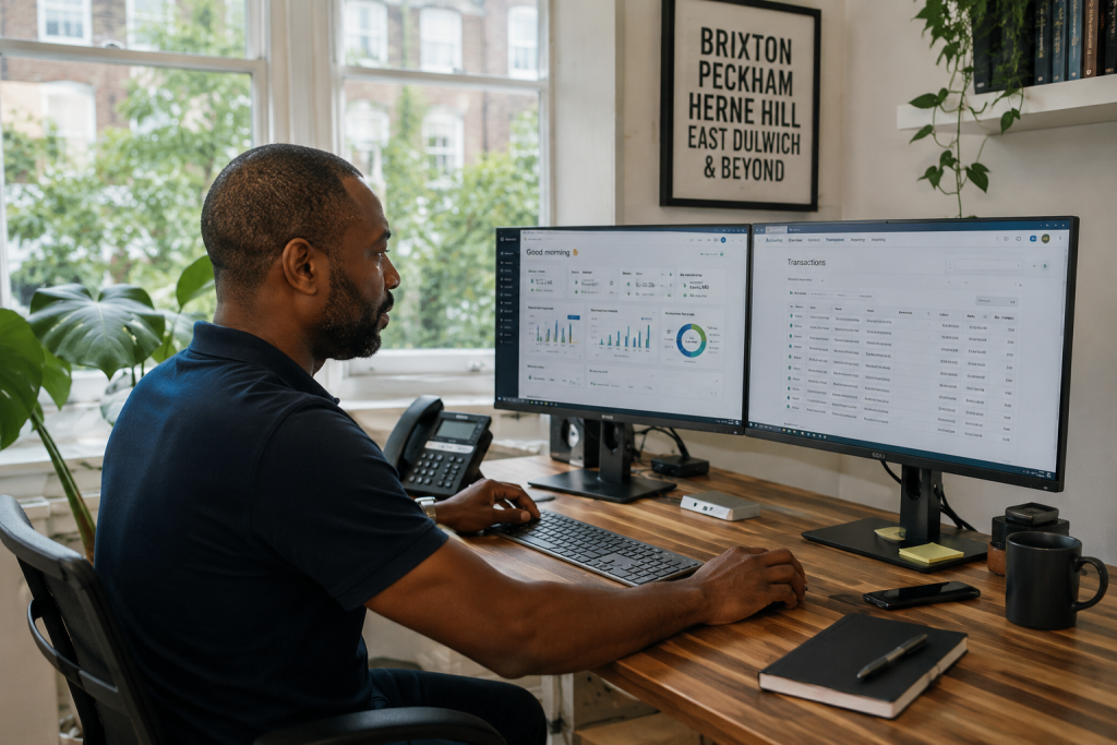 Accountant helping small business owner prepare for Making Tax Digital 2026 compliance 