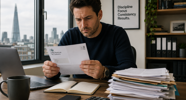 Signs you need a new accountant — business owner stressed by HMRC correspondence and late paperwork
