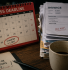 Desk calendar marking the nine month deadline for repaying an overdrawn director's loan account
