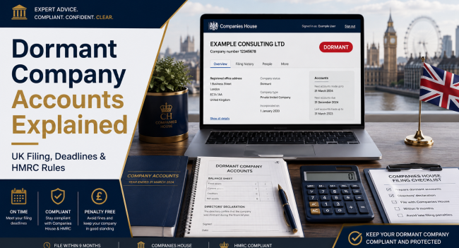Dormant company accounts explained with Companies House filing documents and UK accounting records