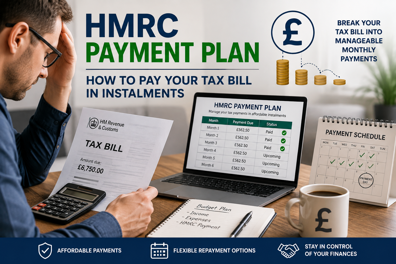 Understand an HMRC payment plan and pay your tax bill in manageable instalments