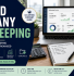 Limited company bookkeeping guide featuring accounting dashboard, invoices, expenses, bank reconciliation and financial records for UK businesses
