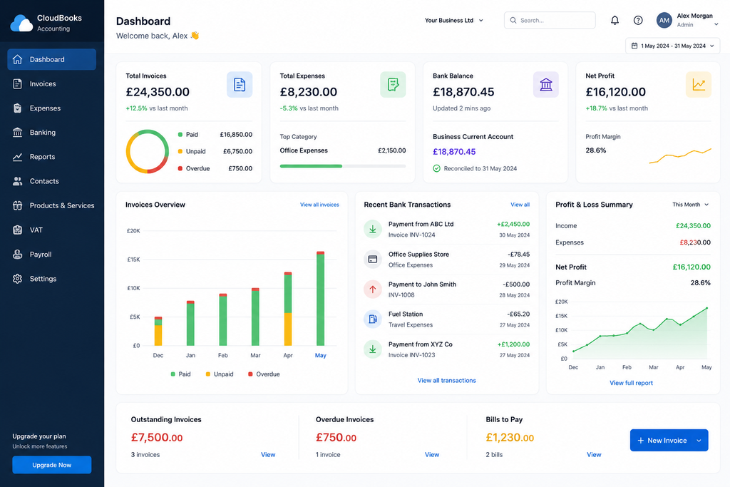 Manage accounting for consultants with cloud accounting software