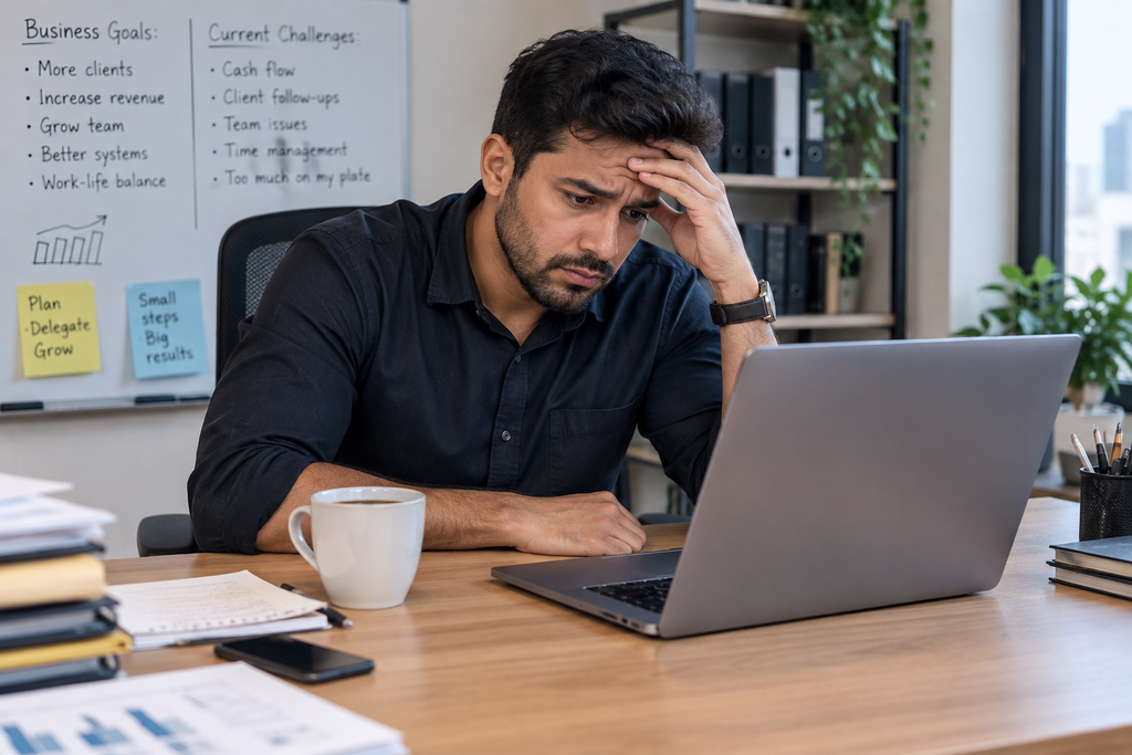 A UK business owner considering payroll outsourcing to manage HMRC compliance.