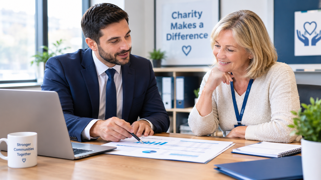 A financial expert advising a trustee on accounting for charities to reduce stress and improve compliance.