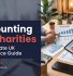 Featured image for Accounting for charities guide, showing a tablet with financial charts on a desk.
